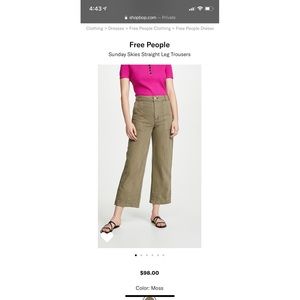 Like NEW Free People Sunday Skies Trouser